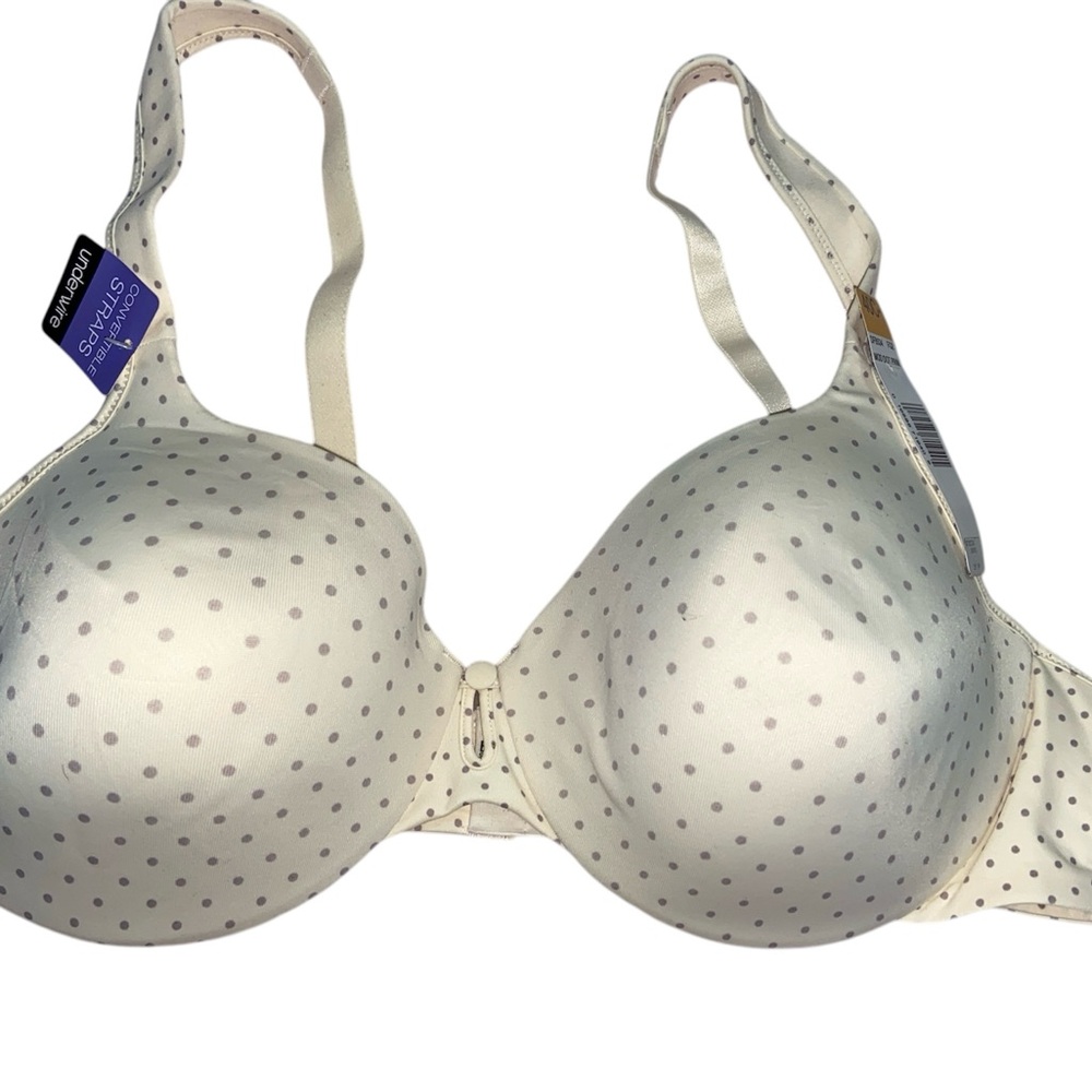 Vanity Fair Women's Cream Polka Dot Bra